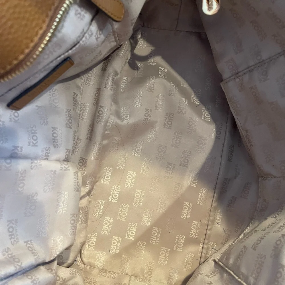Michael Kors Large Camel Colored Pebbled Leather Tote